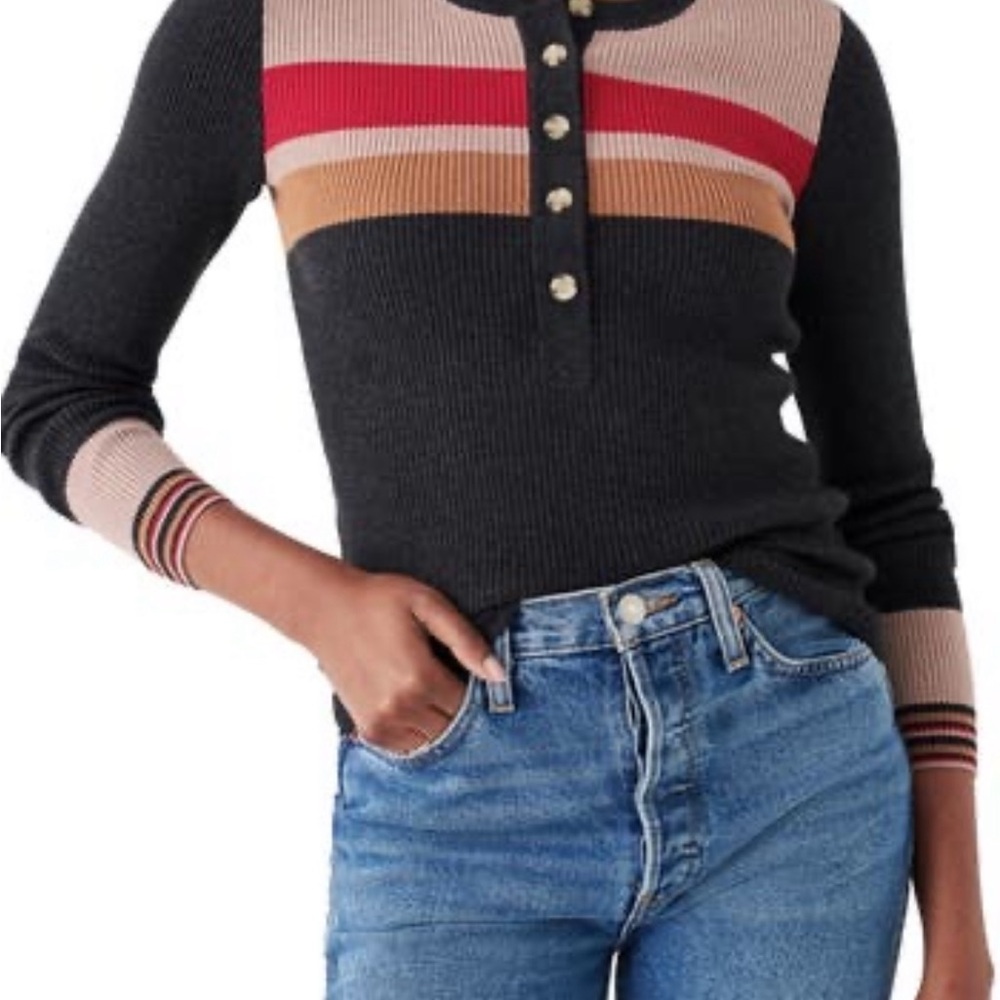 Faherty Mikki Striped Henley | Women’s Small